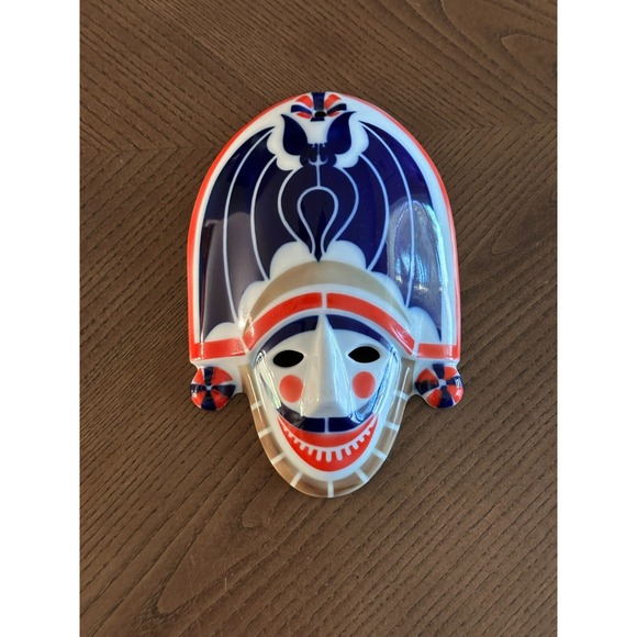 Sargadelos Porcelain Cigarrón Mask / Wall / Table decor Spain Defensive Mask 8" - Picture 6 of 8